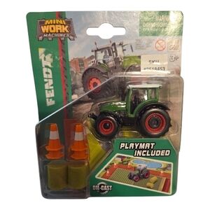 Mini Work Machines Green Tractor Toy Set